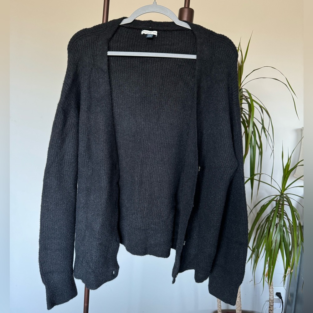 AE Black Button Cardigan